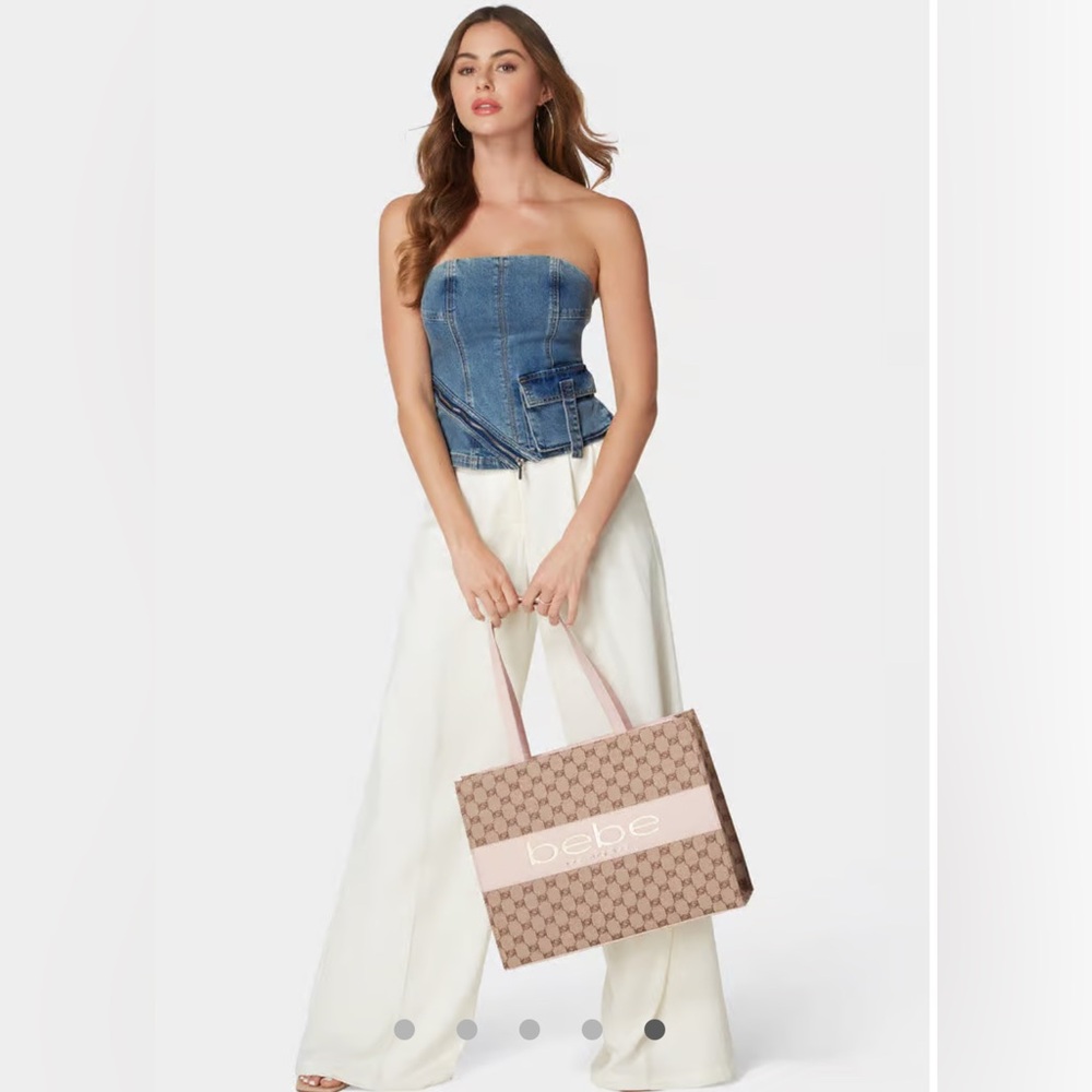 BEBE Serena Large Jacquard Tote. NWT